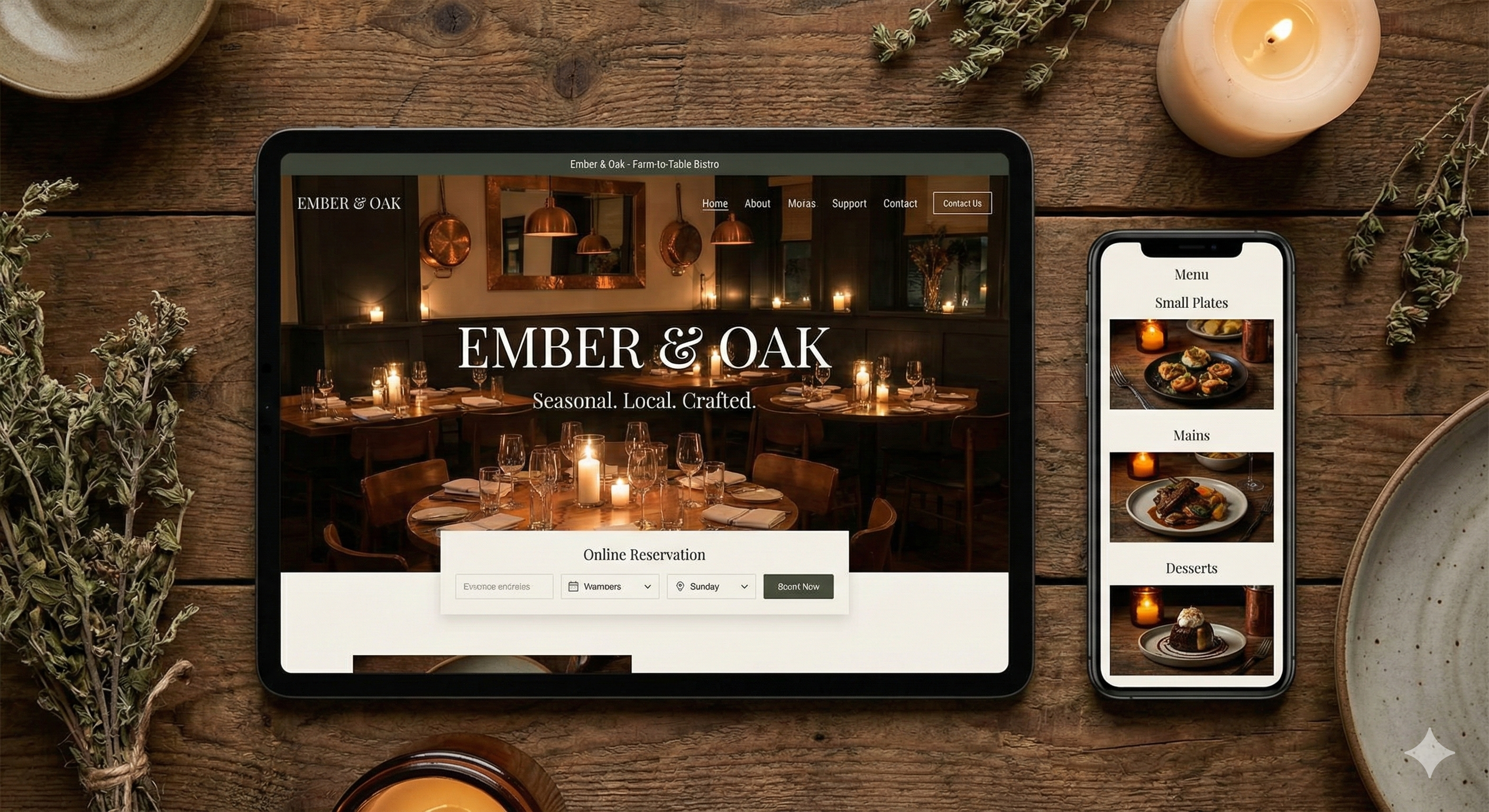 Ember & Oak Website
