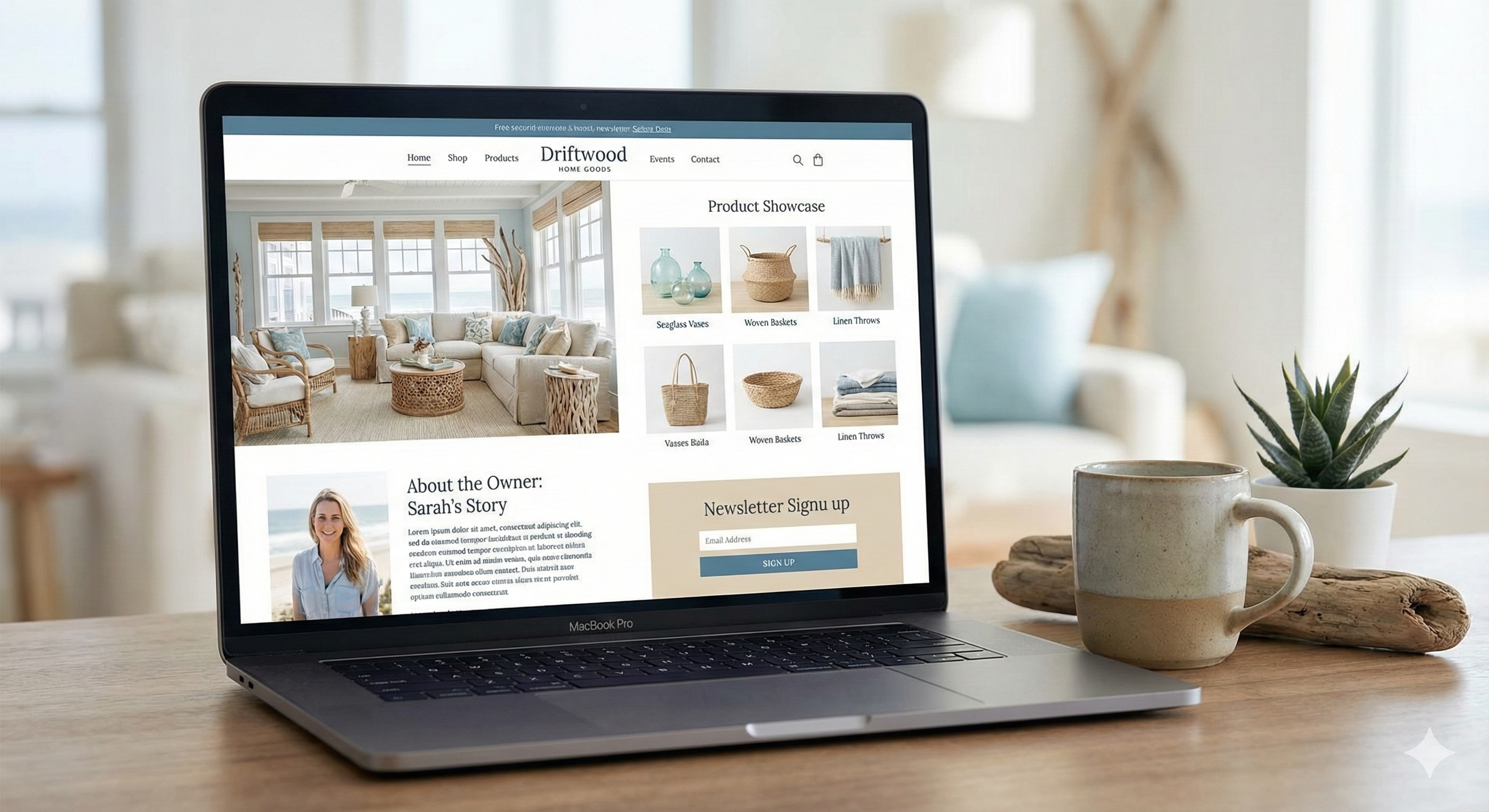 Driftwood Home Goods Website