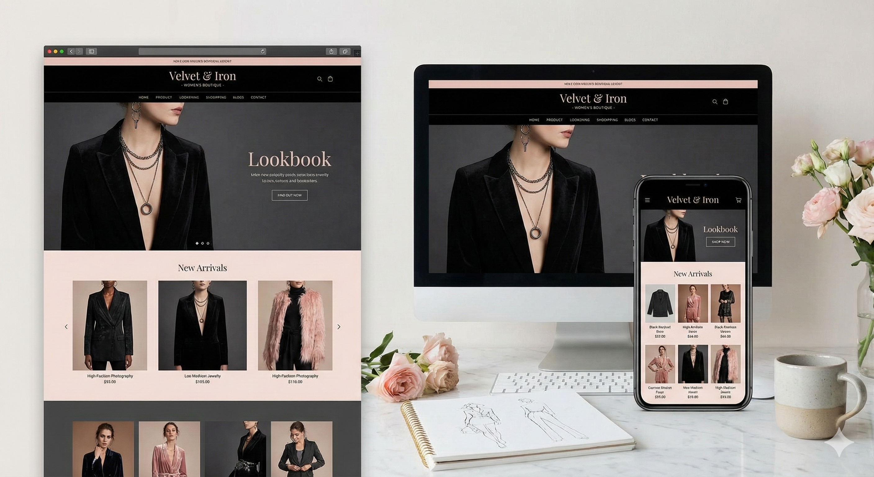 Velvet & Iron Website